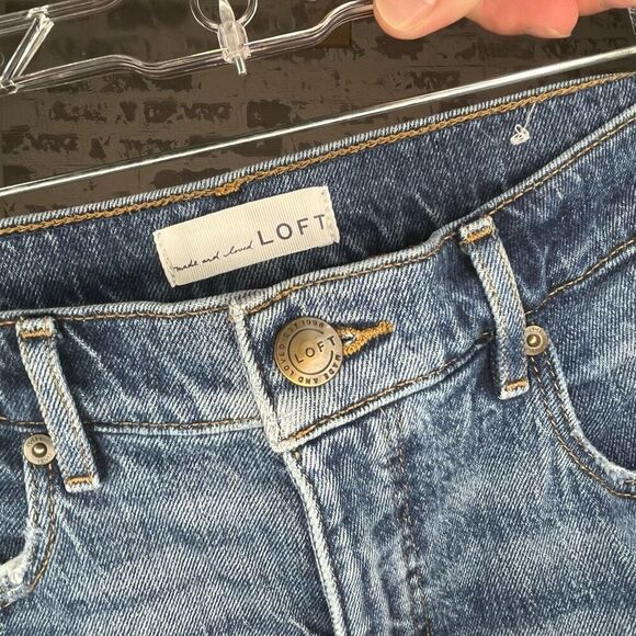 Loft | women distressed 90’s high waist straight denim - Picture 7 of 10